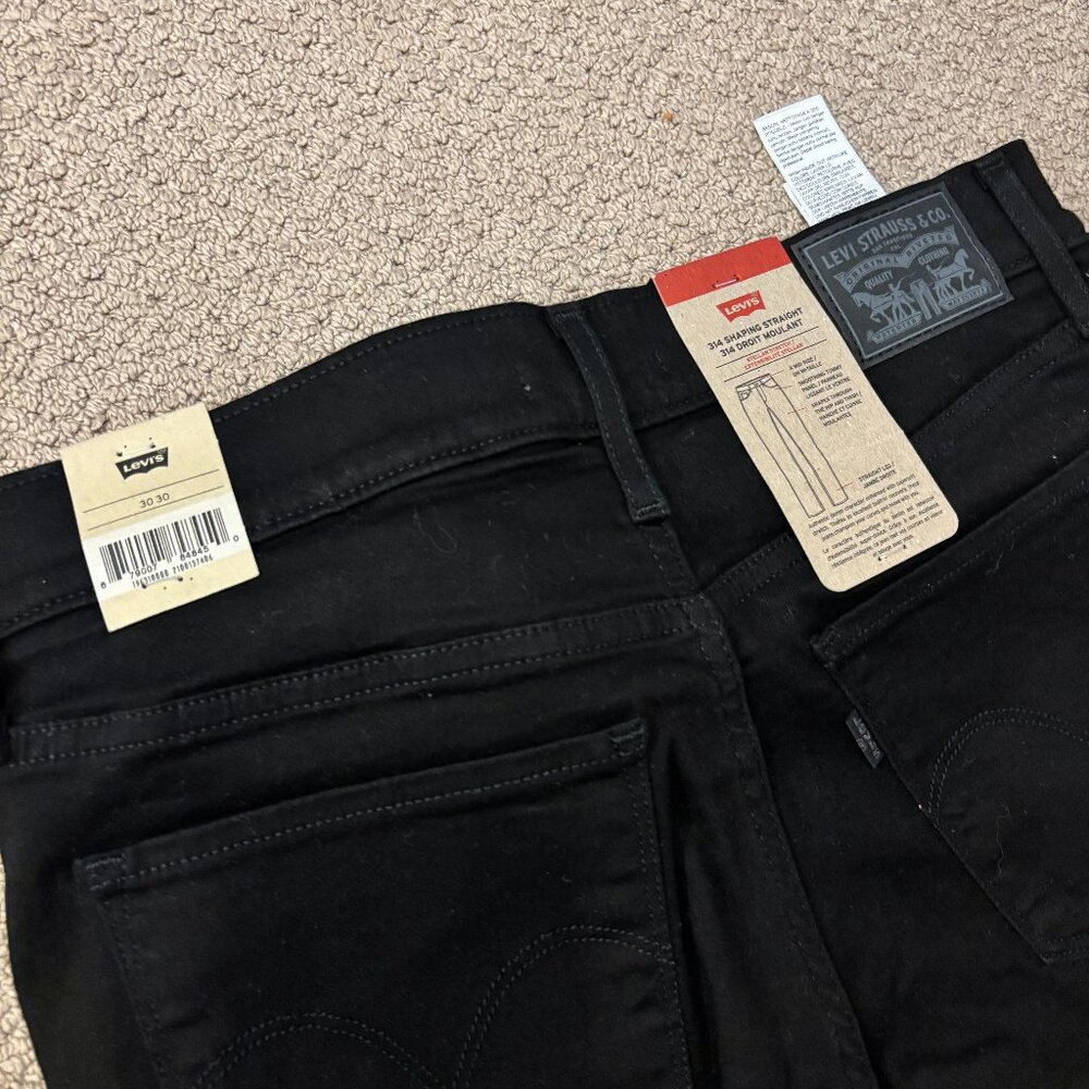 Levis 314 Shaping Straight - Black Size 30